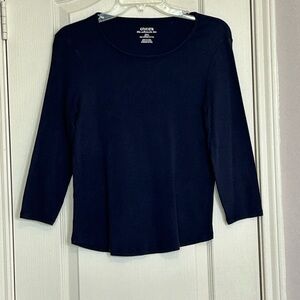 Chico's Midnight Blue Long Sleeve Tee